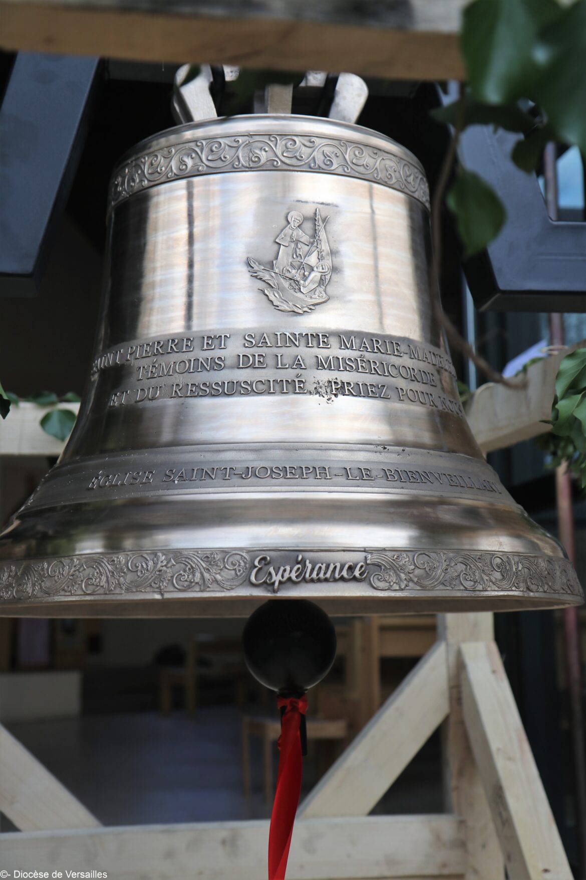 Bénédiction cloches St-Joseph-Le Bienveillant Montigny-Voisins le 19 mars 2023. Cloche Espérance