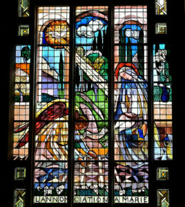 Vitrail de l'Annonciation, église Notre-Dame du Raincy (93), œuvre de Marguerite Huré et de Maurice Denis