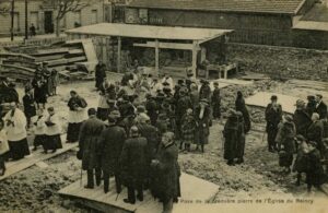 Pose de la 1ere pierre de l'église du Raincy en 1923