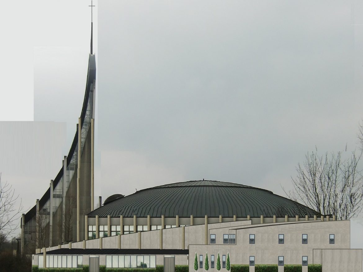 Projet de l’extension, vue de la façade nord