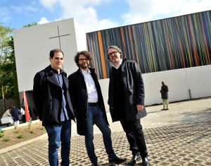 Trois architectes de l'agence Enia. De gauche à droite : Daniel Sellam-Kazoula, Julien Berujeau et Brice Piechaczyk, concepteur et maître-d'oeuvre du projet.