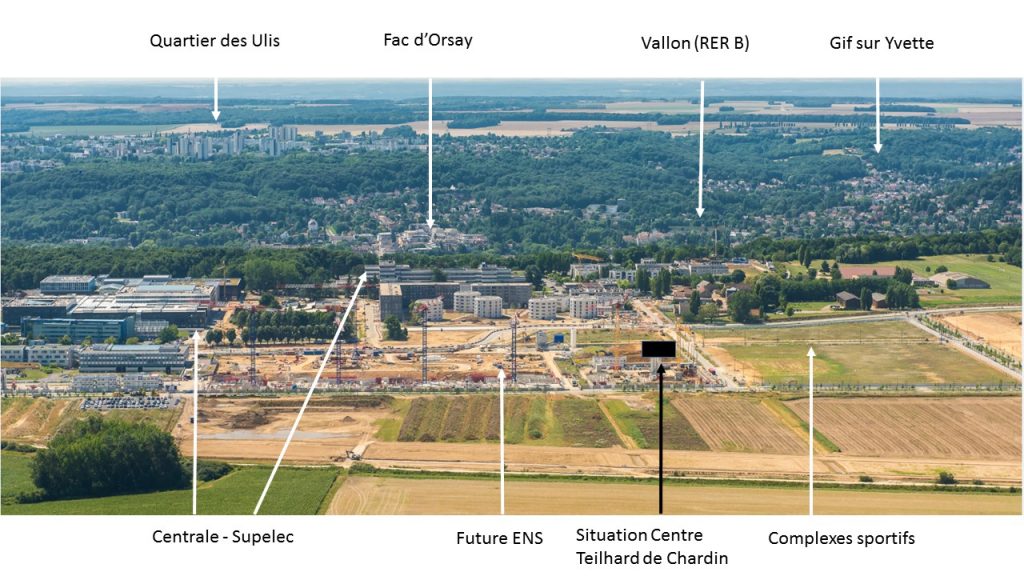 La ZAC du Moulon sur Le plateau de Saclay, site du futur centre Teilhard-de-Chardin