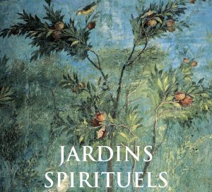 Détail de la couverture de l'ouvrage d'Anne Ducrocq "Jardins spirituels", paru fin 2018 aux éditions Grund.