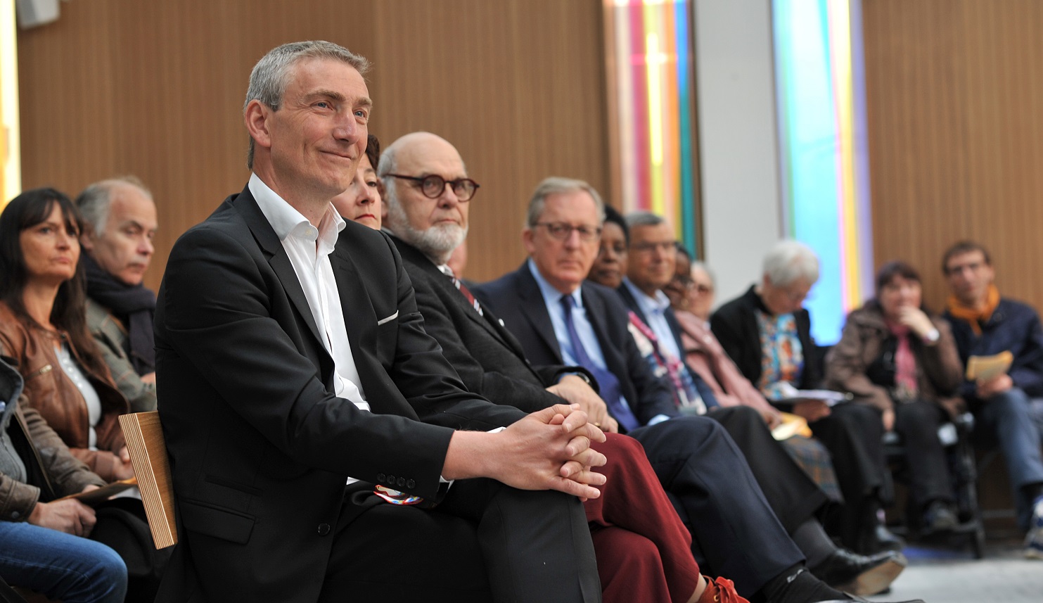 Jean-Noël Carpentier et Robert Hue, l'actuel et l'ancien maire de MOntigny ainsi que Jérôme Tolot, directeur général des Chantiers du Cardinal.