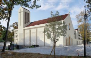 Perspective de la future église Sainte-Bathilde.