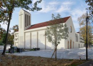 Projet de la nouvelle église Sainte-Bathilde par le cabinet d'architecture Patriarche.