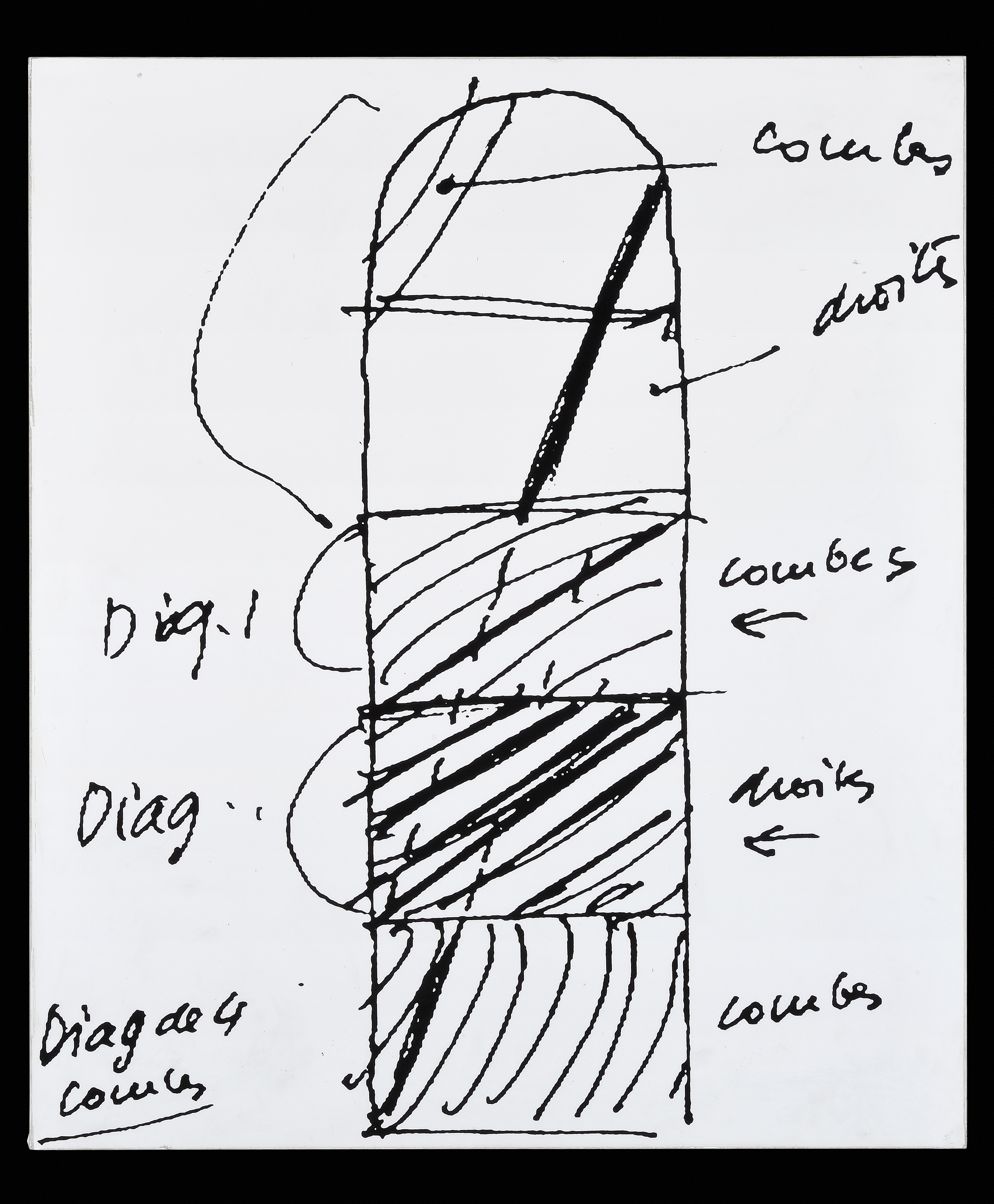 dessins préparatoires des vitraux de l'abbatiale Sainte-Foy à Conques.