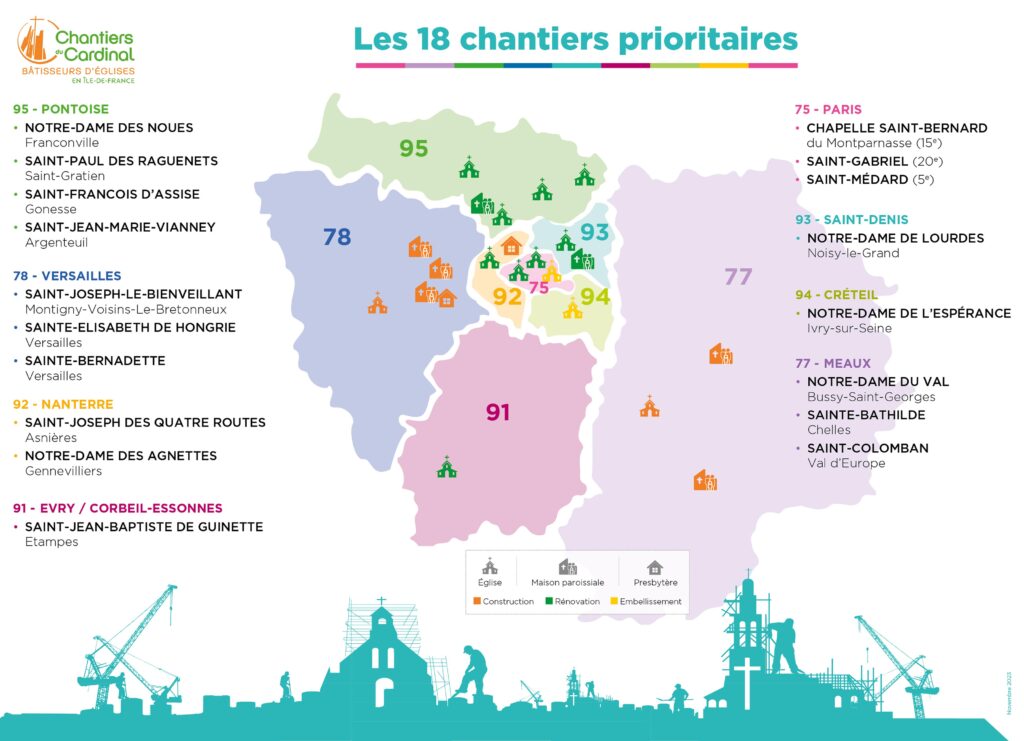 La carte de nos chantiers prioritaires - Chantiers du Cardinal