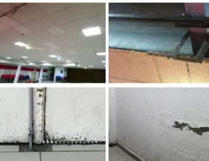 Divers dégâts de la salle Sainte Jeanne d'Arc de Saint Denys de la Chapelle