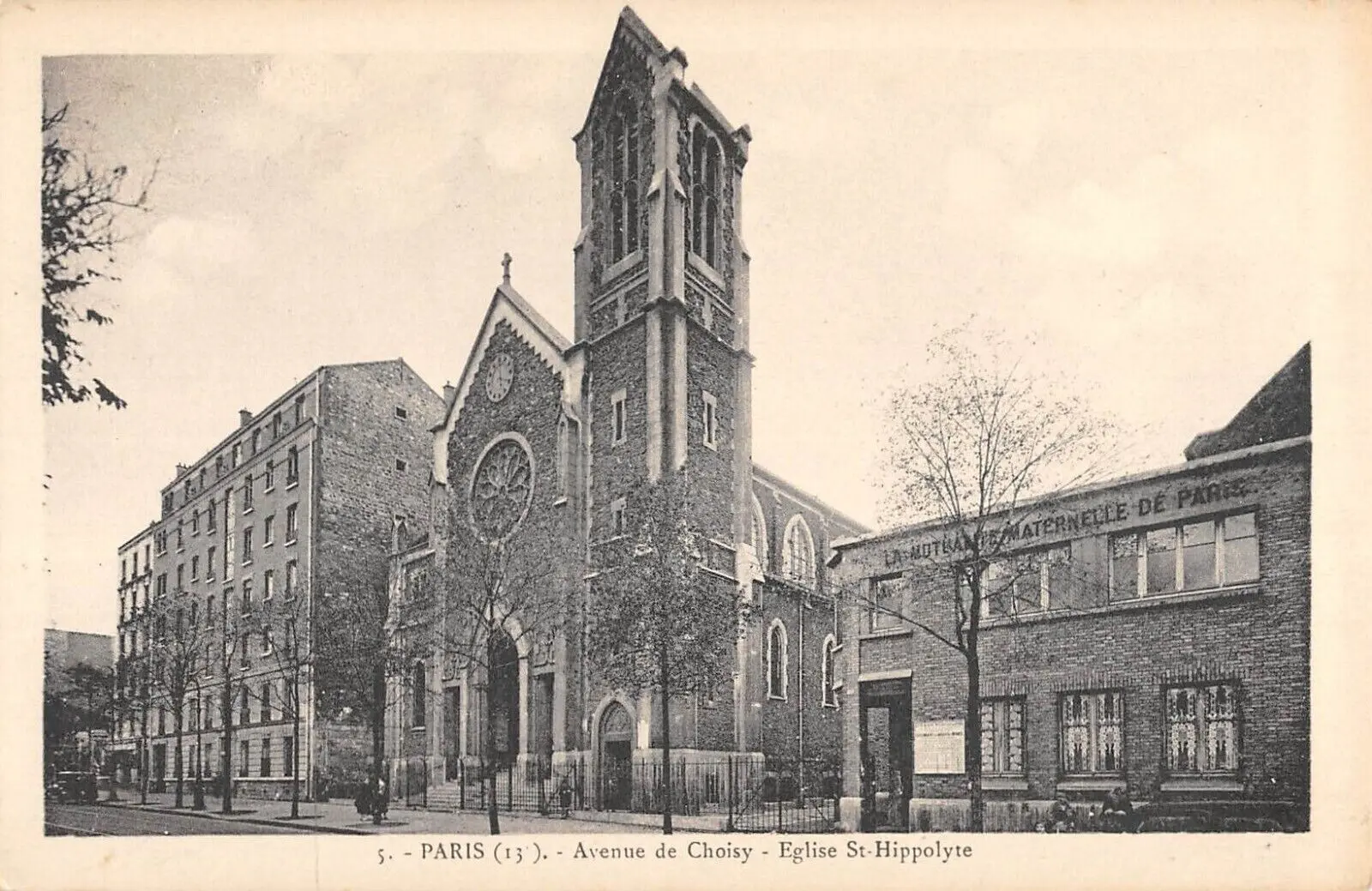 L'église Saint-Hippolyte dans le 13ème arrondissement