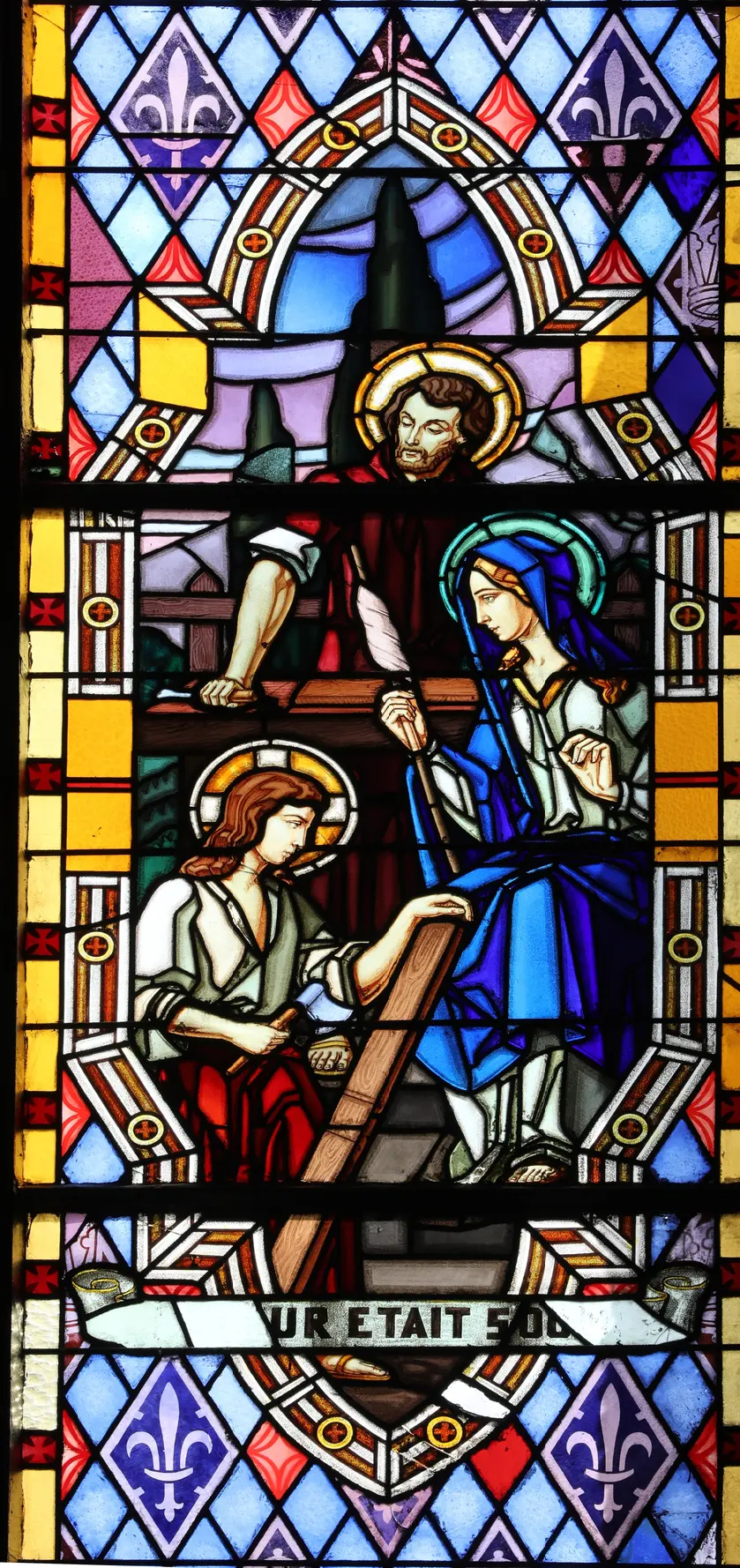 Vitrail de la Sainte Famille de Notre Dame du Bon Conseil