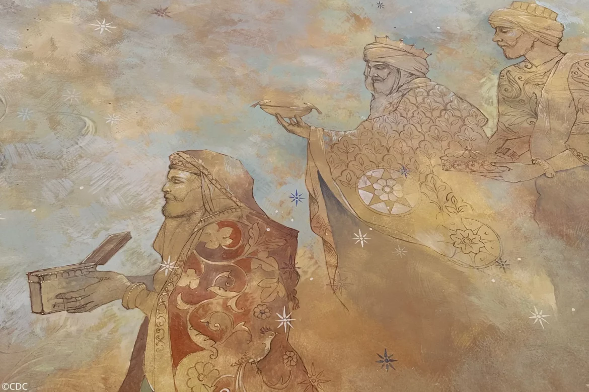 Fresque de Saint Joseph le Bienveillant - les rois mages