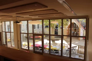 vue de la cour du patronage de Boulogne