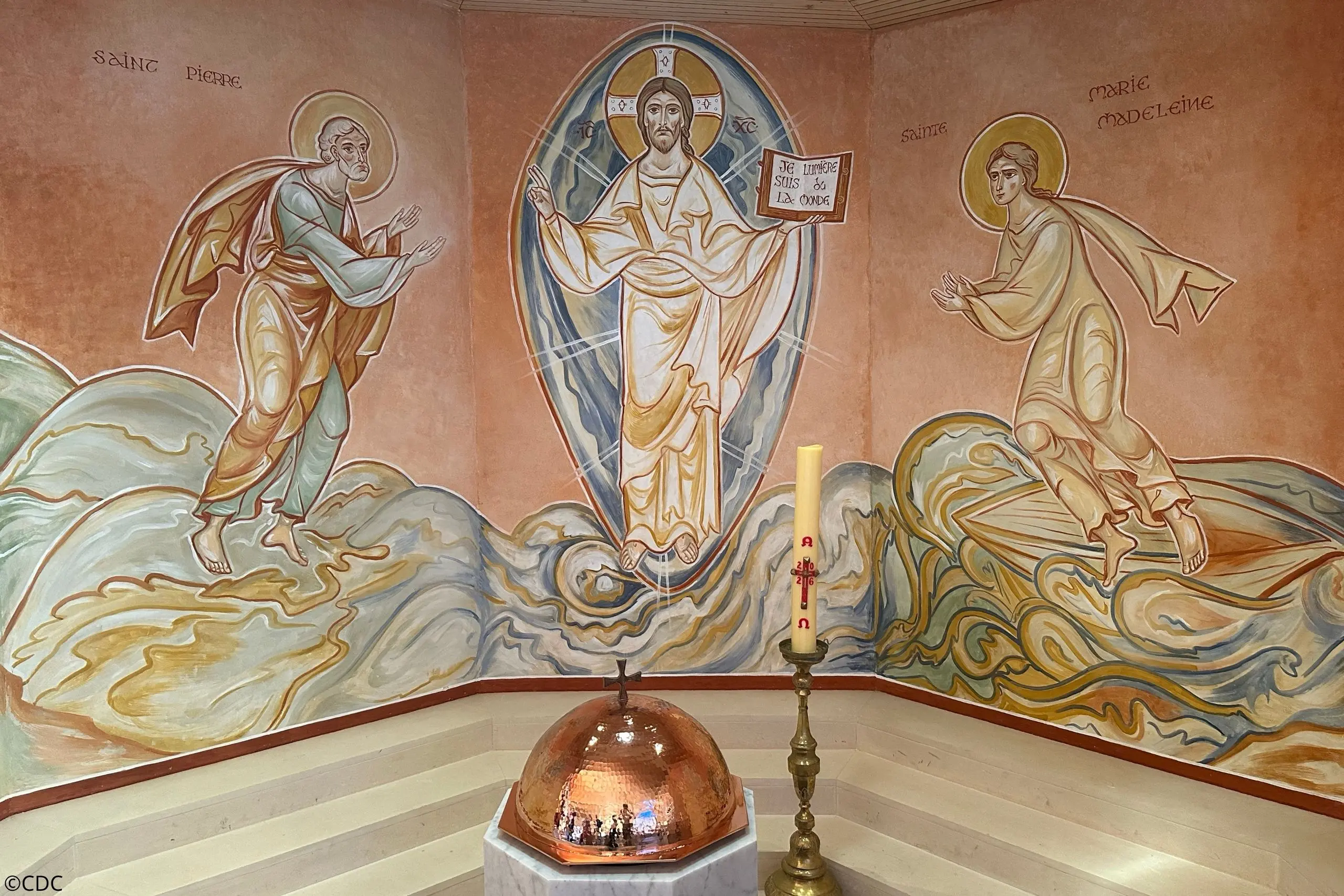 Baptistère de la nouvelle église Saint Joseph le Bienveillant