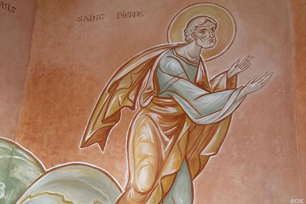 Fresque du baptistère de Saint Joseph le Bienveillant - Saint Pierre