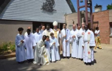 Réouverture de la chapelle Saint-Jean-Baptiste de Guinette par Mgr Pansard, évêque du diocèse d'Evry-Corbeil-Essonnes