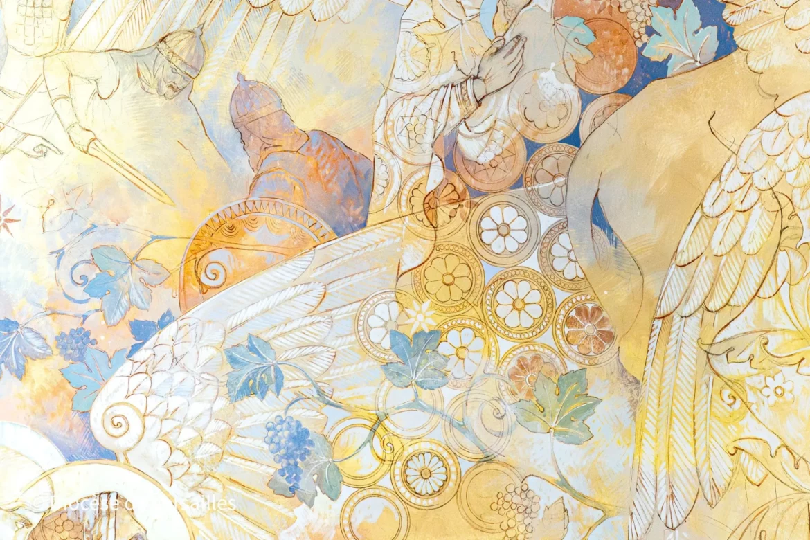 Détail du mural de Saint Joseph le Bienveillant