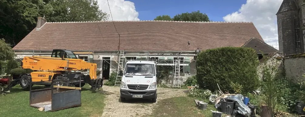 Presbytère de Béton-Bazoches en travaux