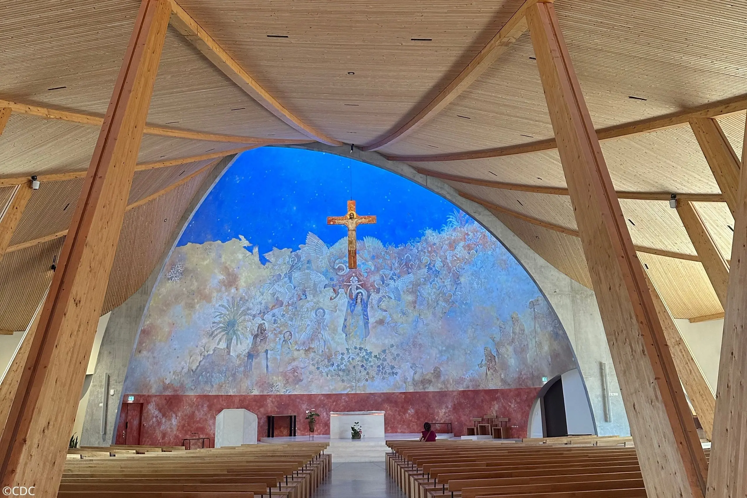 Le mural d'Augustin Frison-Roche pour l'église Saint-Joseph-le-Bienveillant
