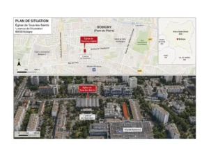 Emplacement de l'église de Tous-les-Saints de Bobigny