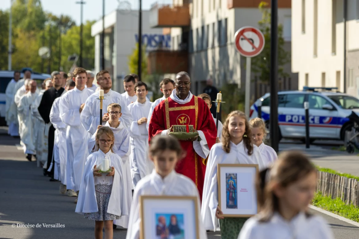 Procession à l'occasion de la cérémonie